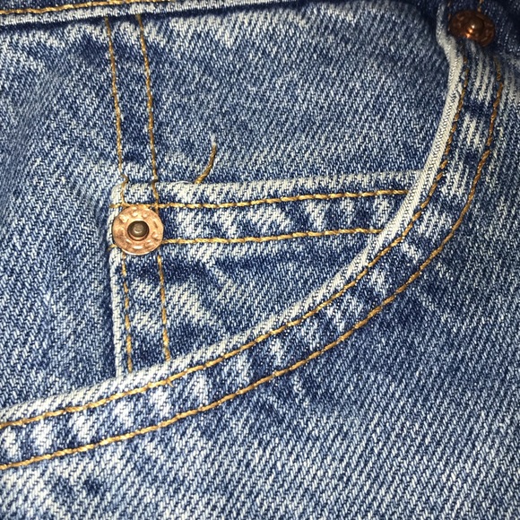 Levi’s Orange Tab High Waist Jeans Shorts - Picture 6 of 8